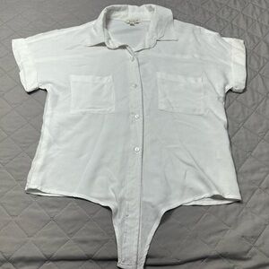 White Button-Up Women's Top
